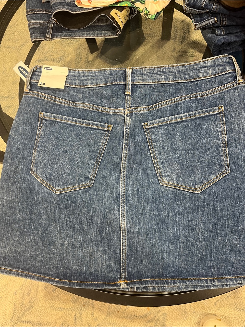 Classic Blue Denim A-Line Skirt NWT  Size 14 - Picture 3 of 5